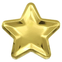 7" Gold Star Snack Plates, 8ct. by Celebrate It™