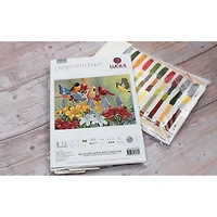 Luca-S Backyard Birds with Daylilies Counted Cross-Stitch Kit