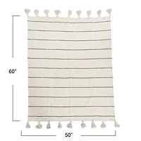 Hello Honey® Striped Cotton Throw Blanket with Tassels