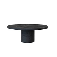Hello Honey® 16" Black Oval Mango Wood Pedestal