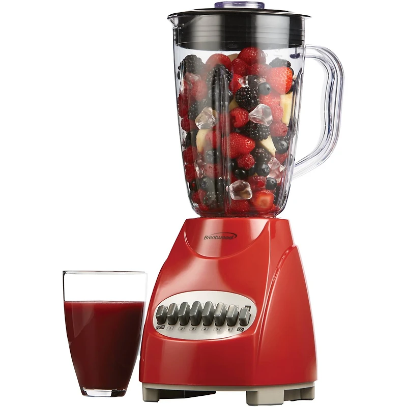 Brentwood Red 12-Speed Blender