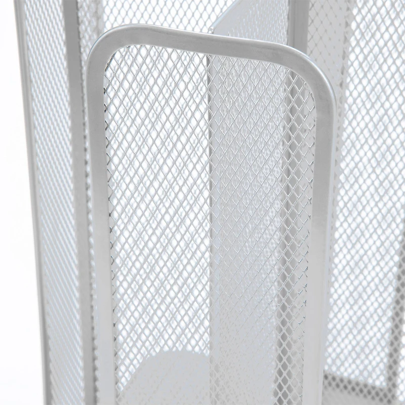 Mind Reader White 4-Compartment Carousel Cup and Lid Organizer