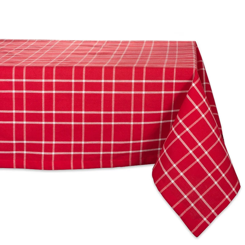 DII® Holly Berry Plaid Tablecloth