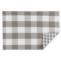 DII® Reversible Gingham & Buffalo Check Placemat Set