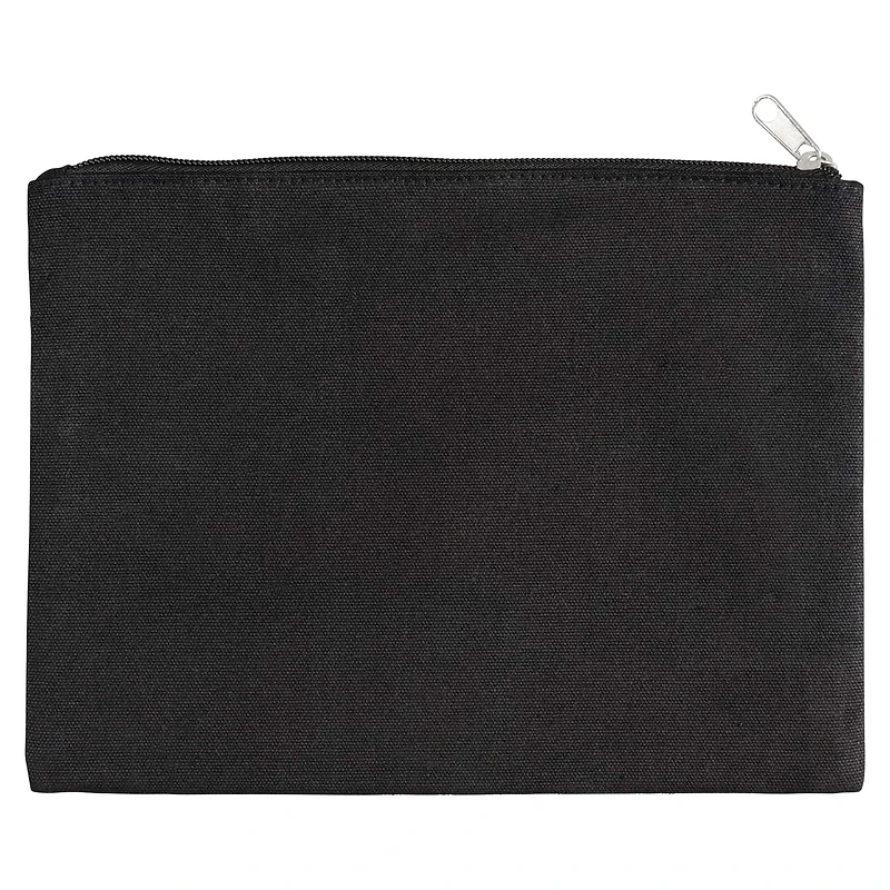 12 Pack: 10" x 8" Black Canvas Pouch by Make Market®