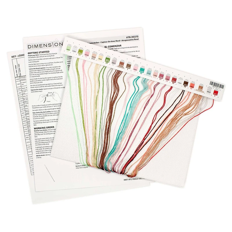 Dimensions® Counted Cross Stitch Kit, Floral Dreamcatcher