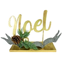 11" Pine & Pinecone NOEL Tabletop Christmas Décor