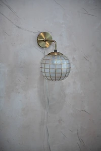 Hello Honey® 13" Metal Princess Capiz Wall Lamp