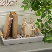 White Glass Coastal Lantern, 6" x 6" x 6"