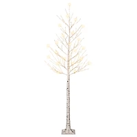 8ft. Pre-Lit White Artificial Twig Christmas Tree, Clear Lights