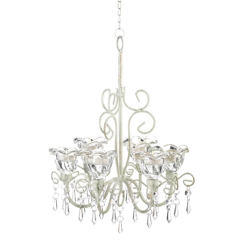13'' Crystal Blooms Candle Chandelier