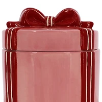 6.5" Pink & Red Gift Ceramic Container with Lid by Ashland®