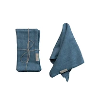 Hello Honey® Blue Stonewashed Square Linen Blend Napkins, 4ct.