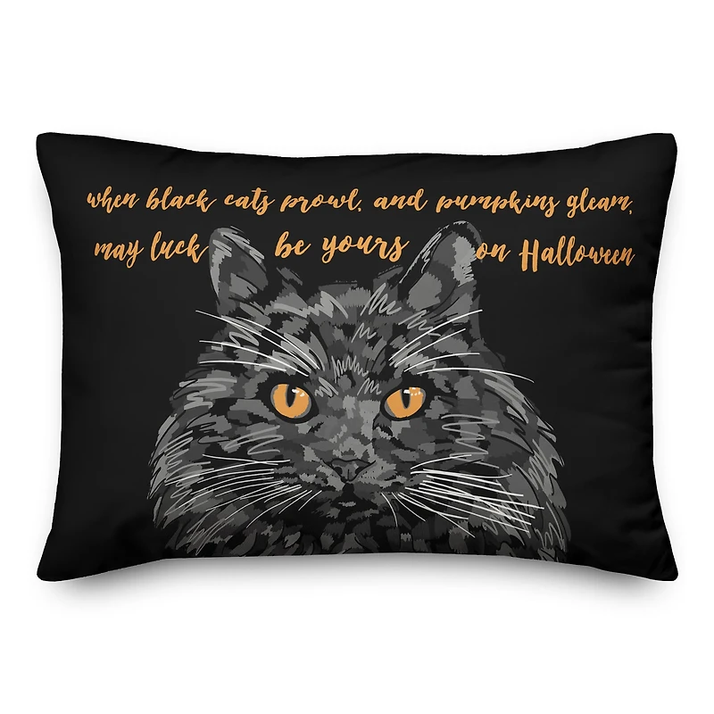 May Luck Be Yours Halloween Throw Pillow