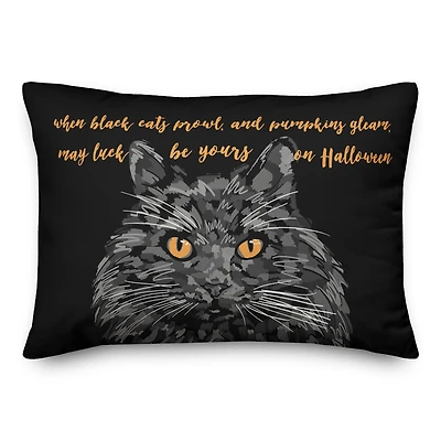 May Luck Be Yours Halloween Throw Pillow