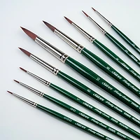 Silver Brush Limited Ruby Satin® 9 Round Brush Set