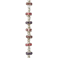 Purple & Pink Rhinestone Rondel Beads, 8mm by Bead Landing™