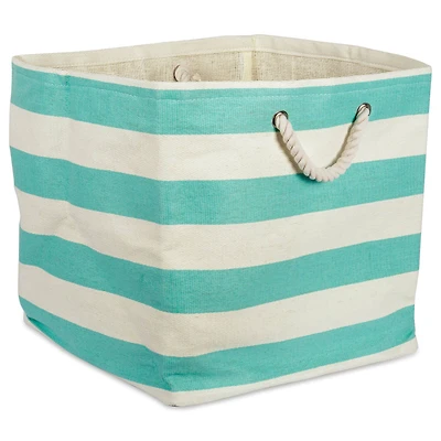 DII® 16" Striped Woven Paper Storage Cube