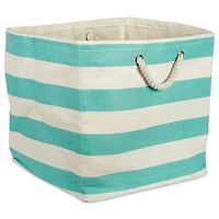 DII® 16" Striped Woven Paper Storage Cube