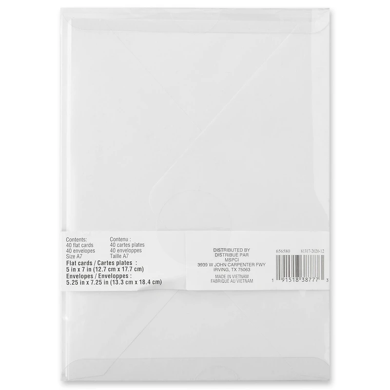 Silver Border Flat Cards & Envelopes by Recollections