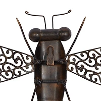 Brown Dragonfly Metal Rustic Wall Decor