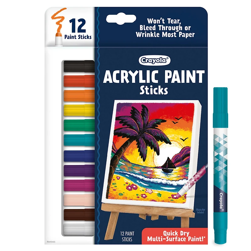Crayola® Acrylic Paint Doodle Sticks, 2 Packs of 12
