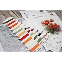 Luca-S The Poppy Flowers Counted Cross Stitch Kit