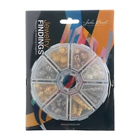 John Bead Bead Caps Assortment Round 8 Slot Jewelry Findings & Making Kit, 1020ct.