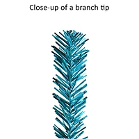 4.5ft. Pre-Lit Teal Tinsel Artificial Tree, Clear Lights