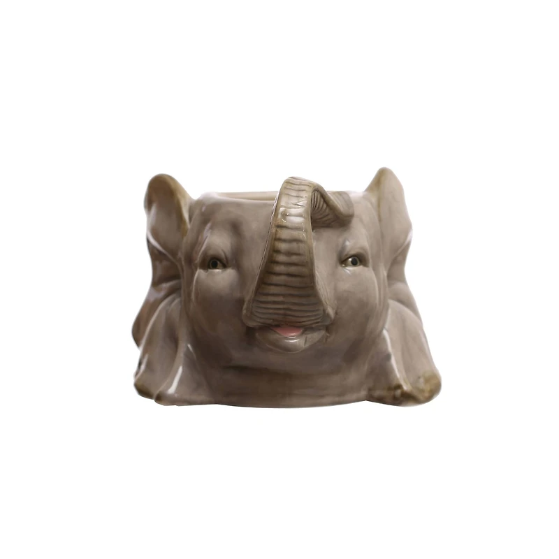 Hello Honey® 6.75" Round Ceramic Elephant Head Planter