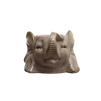 Hello Honey® 6.75" Round Ceramic Elephant Head Planter