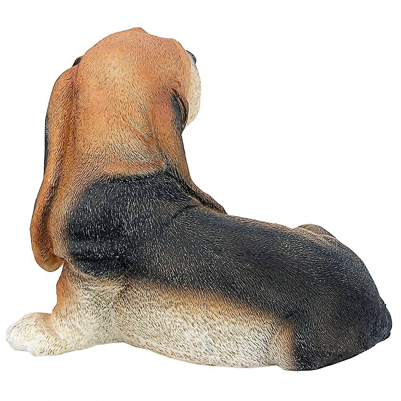 Design Toscano 9" Black & Brown Basset Puppy Dog Statue