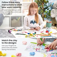 Arteza® Kids Magical Creatures Clay By Numbers Kit, 57 pcs