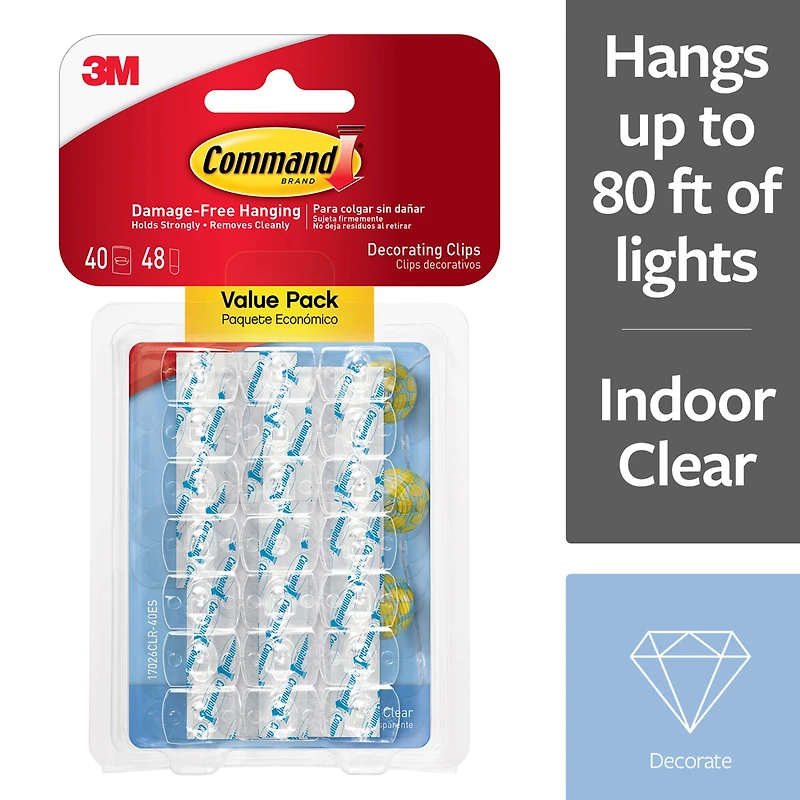Command™ Mini Decorating Light Clips, Clear