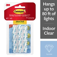 Command™ Mini Decorating Light Clips, Clear