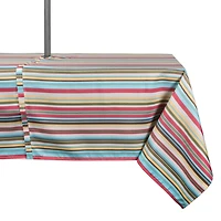 DII® 120" Summer Stripe Outdoor Tablecloth with Zipper