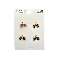 Blue Moon Studio™ Black Metal Bow Charms, 4ct.