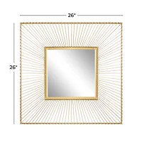 CosmoLiving by Cosmopolitan Gold Contemporary Metal Wall Mirror, 26" x 26"