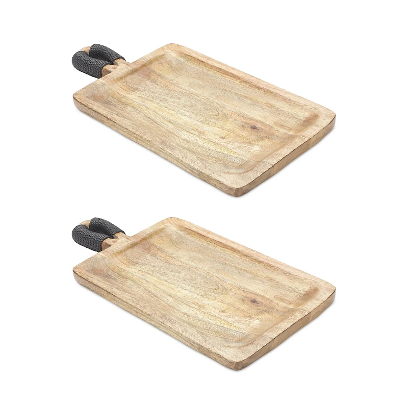 15.75" Mango Wood Cutting Board Tray, 2ct.