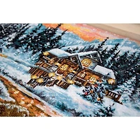Luca-S Snowy Cabin Counted Cross Stitch Kit