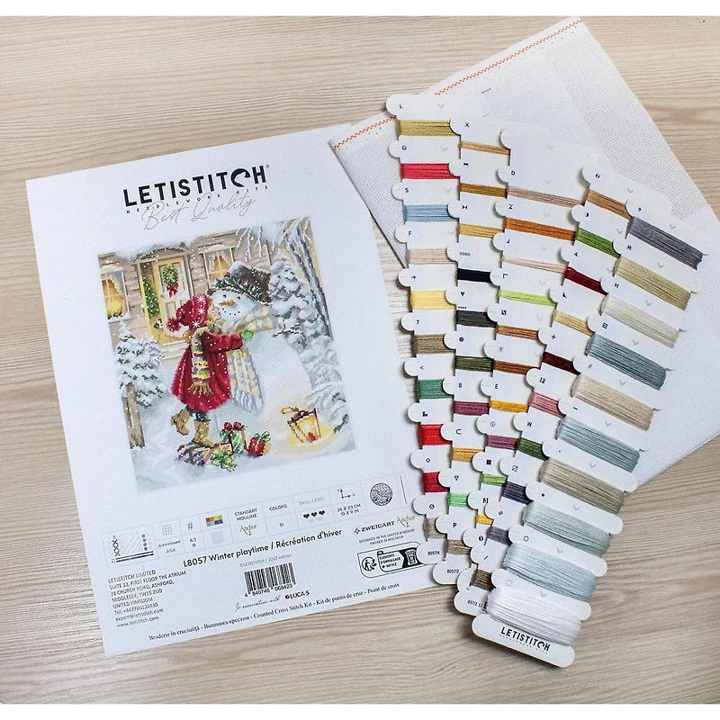 Letistitch Winter Playtime Counted Cross Stitch Kit
