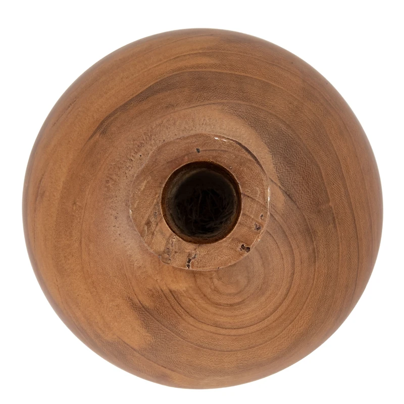 Hello Honey® 5" Walnut Finish Decorative Paulownia Wood Vase