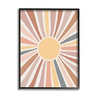 Stupell Industries Southwestern Desert Sun Striped Pattern Rays in Frame Wall Art