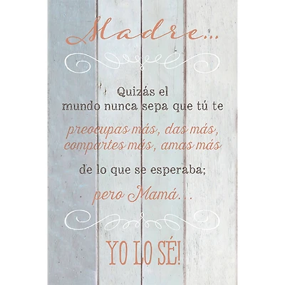 Madre..Quizas El Mundo: Mother Plaque with Easel