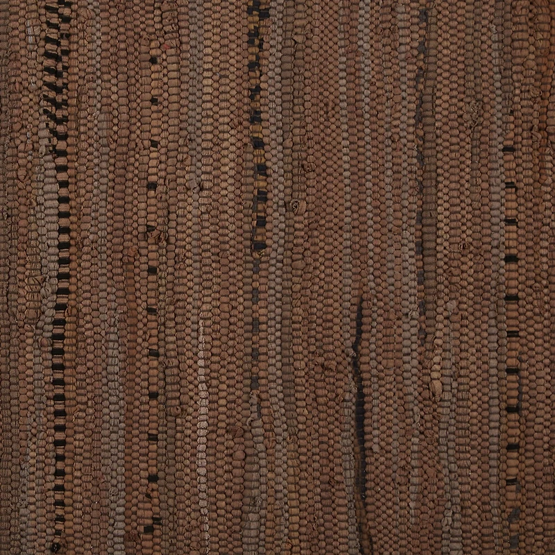 DII® Leather Brown Rag Rug, 2ft. x 6ft.