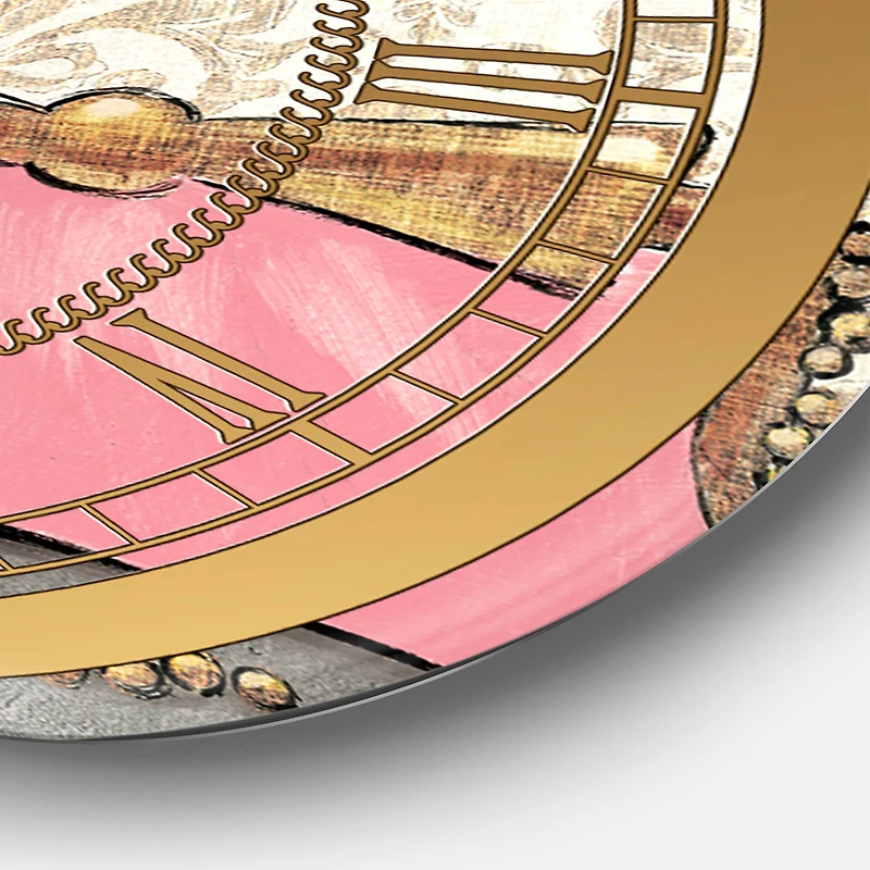 Designart 'Gold Fabulous Life Style I Glam Wall Clock