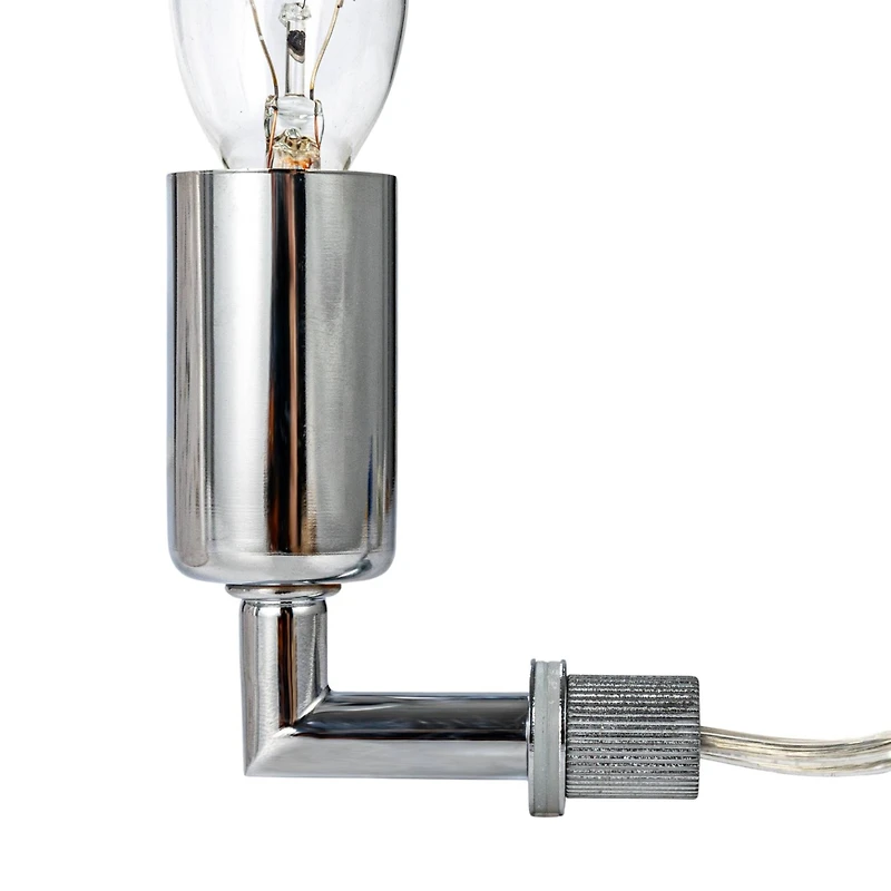 Hello Honey® 7.75" White Round Blown Glass Mushroom Shaped Table Lamp with Inline Switch