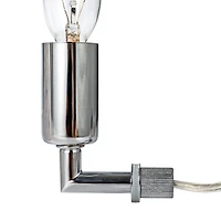 Hello Honey® 7.75" White Round Blown Glass Mushroom Shaped Table Lamp with Inline Switch