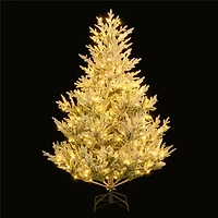 Costway 6 ft. Pre-Lit Gold Artificial Christmas Tree, Warm White LED Lights