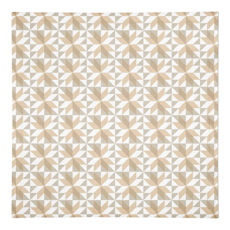 Neutral Barn Star Pattern Cotton Twill Napkin